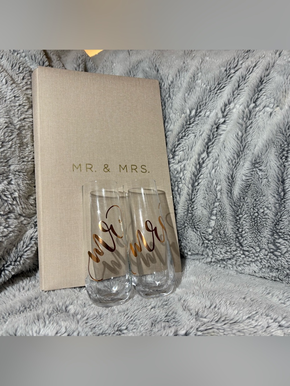 Newly Wed glasses and photo book gift